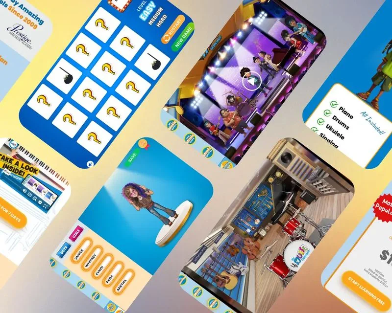 My Music Workshop — custom music LMS with interactive games and subscription management by Virgo Development