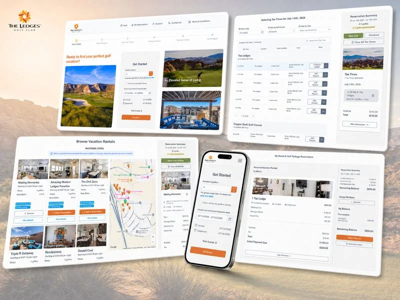The Ledges Golf Club — vacation rental and tee time booking platform by Virgo Development