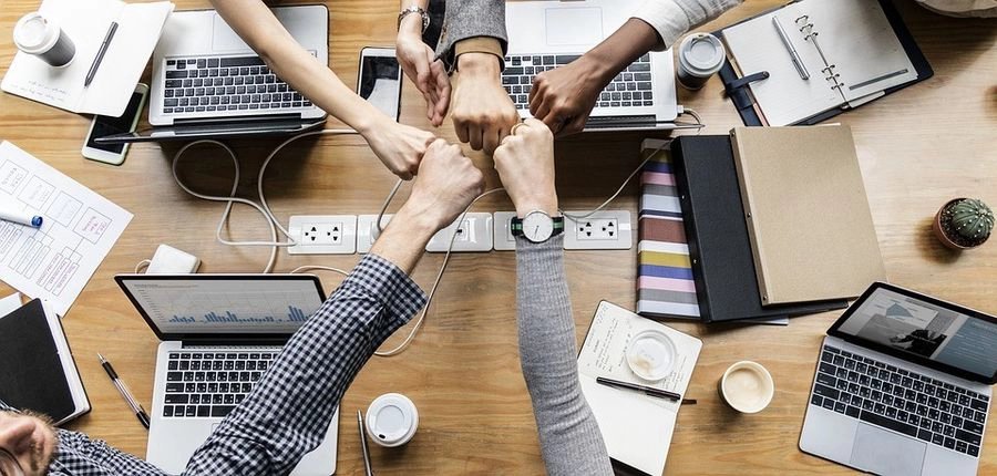 Software engineers collaborating as a team
